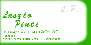 laszlo pinti business card